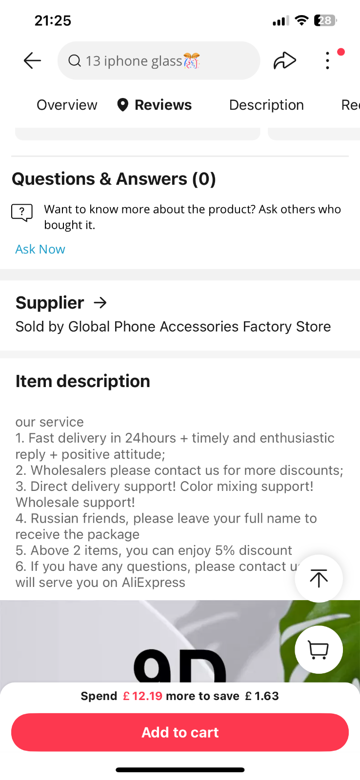 SCREEN PROTECTOR , TEMPERED GLASS 9D FOR IPHONE 12 13 14