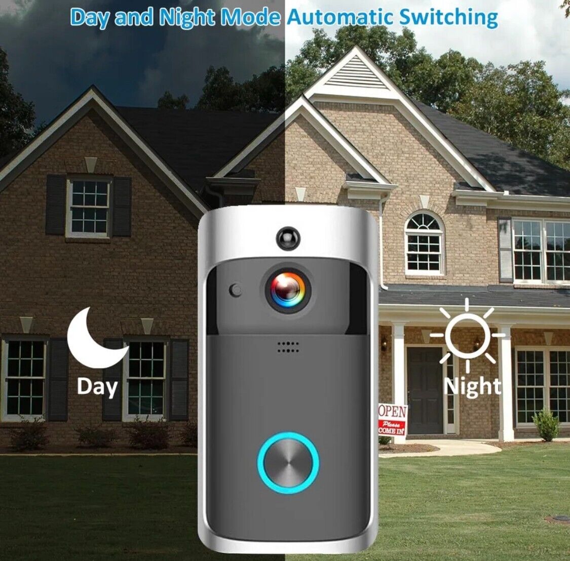 720P HD Smart Home Wireless WIFI doorbell Camera Security Video Intercom IR Nigh