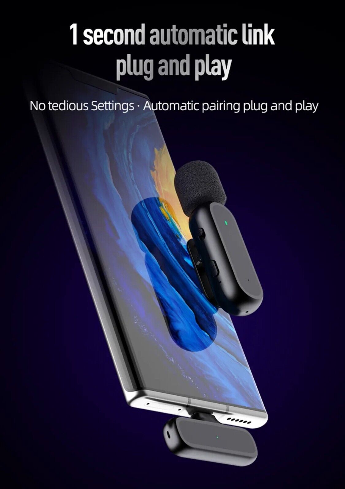 Wireless Lapel Microphone Micro Telephone For Mobile Cell Phone Android Iphone