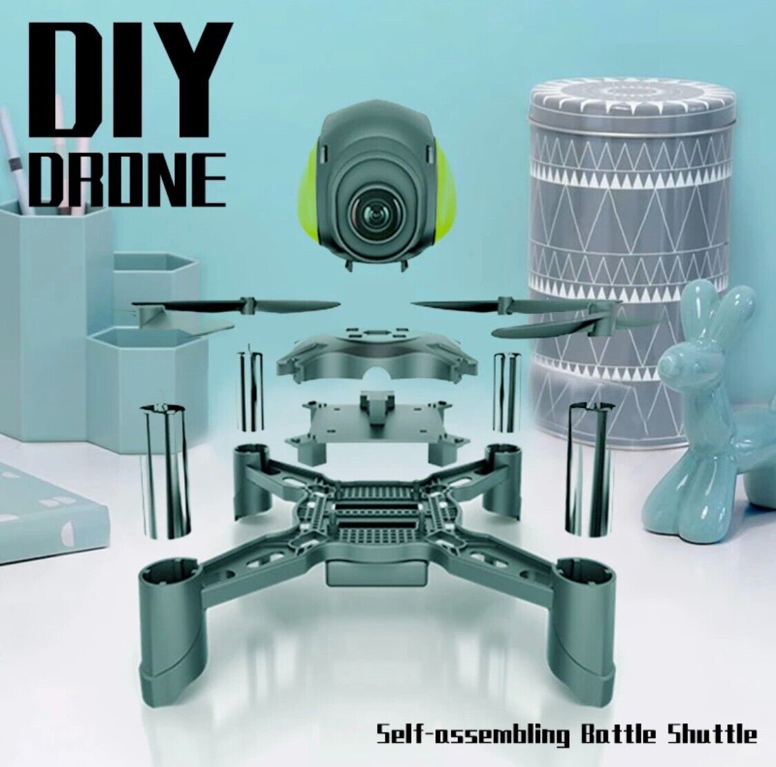 Mini YC 4k Camera DIY Assembled Four Axis Aircraft Combat Drone WIFI Aerial