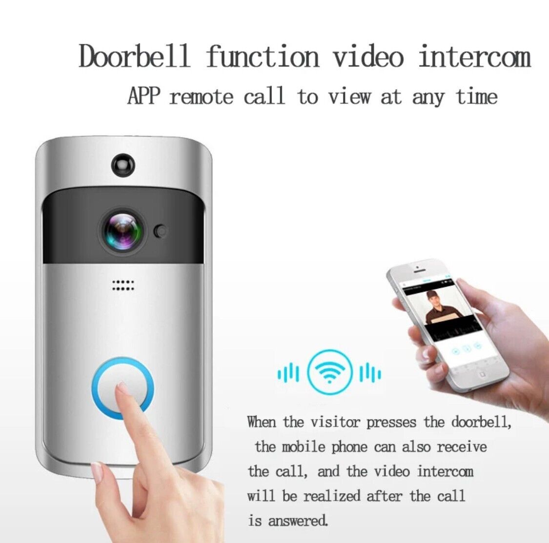 720P HD Smart Home Wireless WIFI doorbell Camera Security Video Intercom IR Nigh