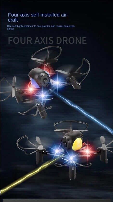 Mini YC 4k Camera DIY Assembled Four Axis Aircraft Combat Drone WIFI Aerial