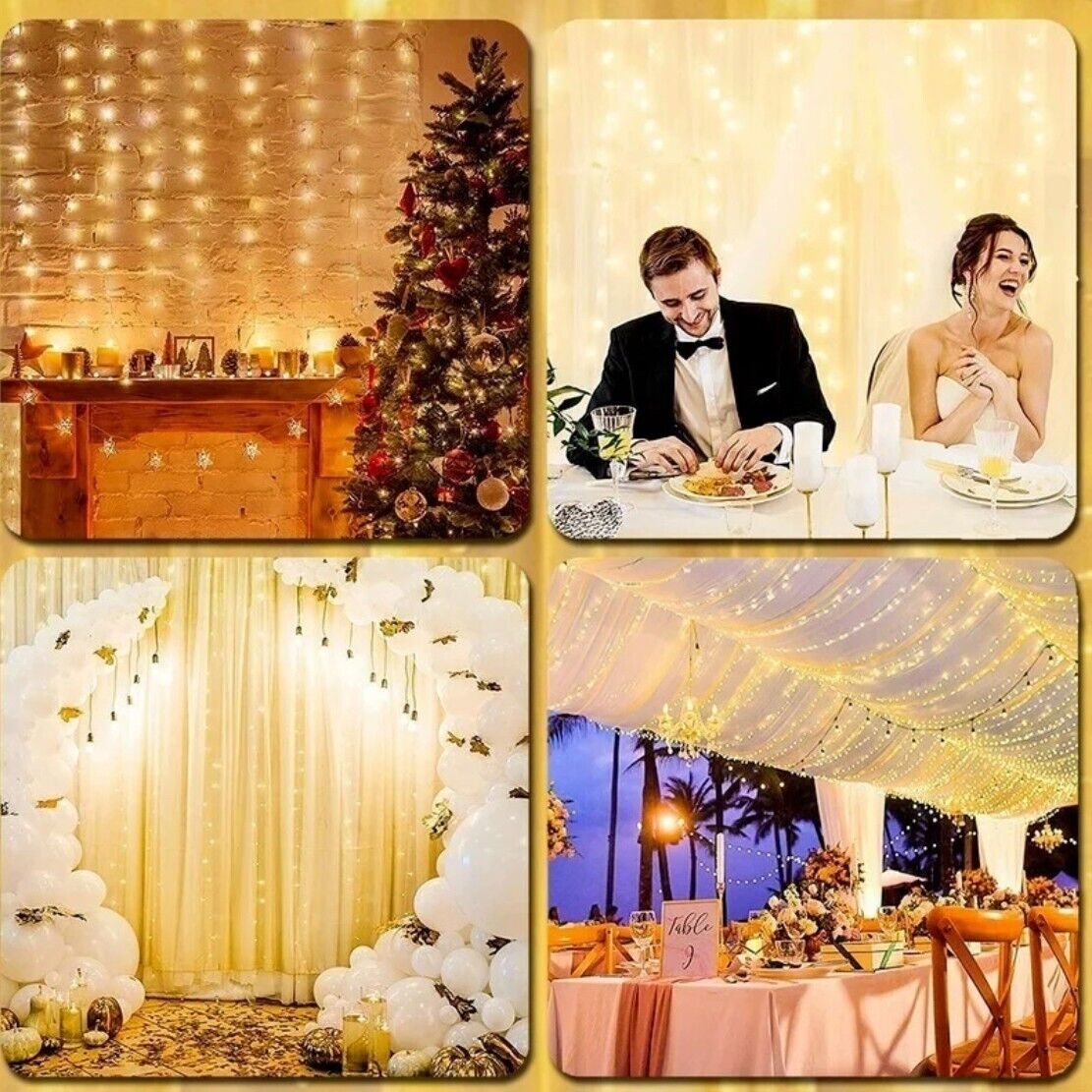 LED String Lights Christmas Decoration 3m Remote Control Holiday Wedding Fairy