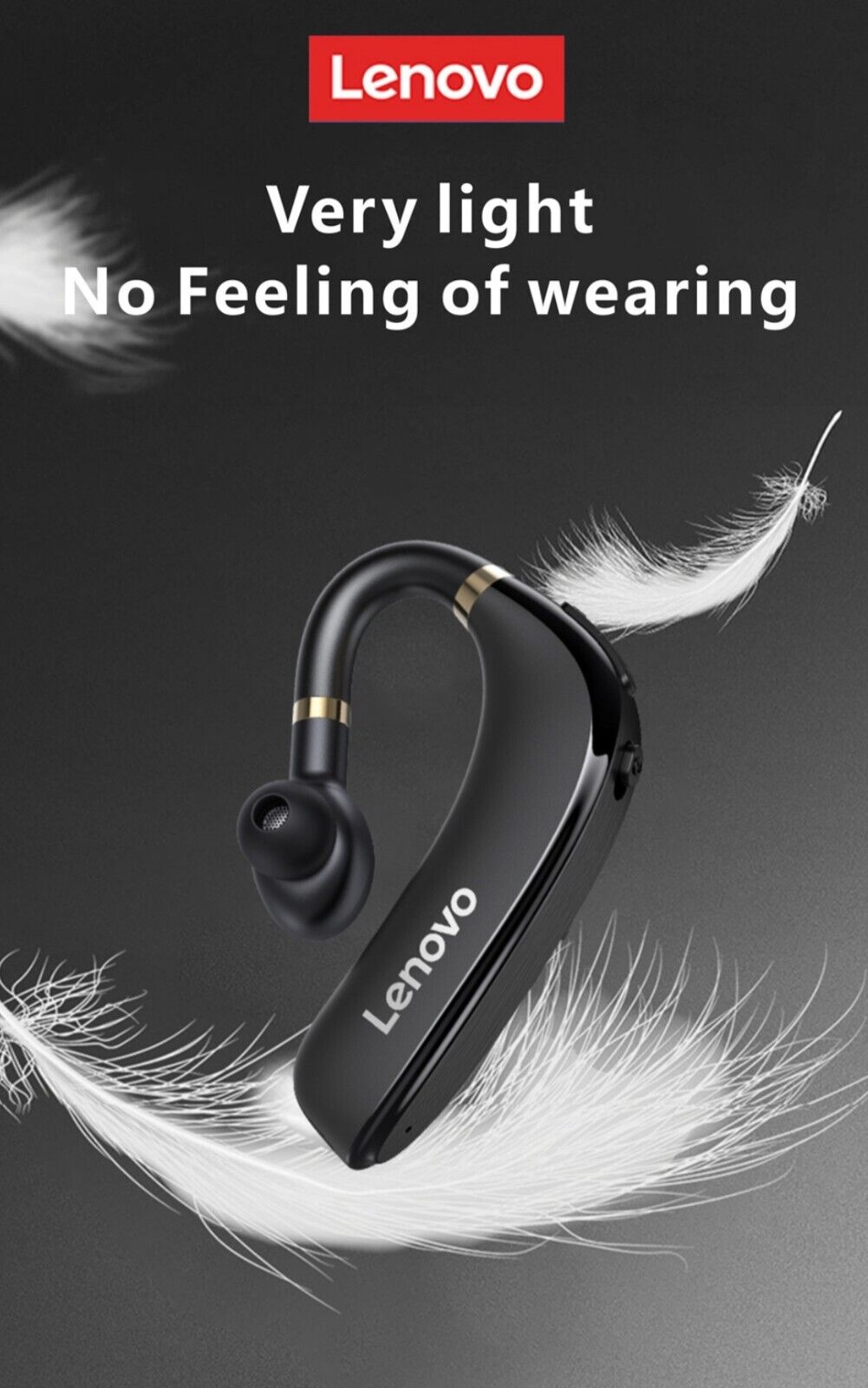 Original Lenovo HX106 Bluetooth Earphone Pro Ear Hook Wireless Bluetooth 5.0