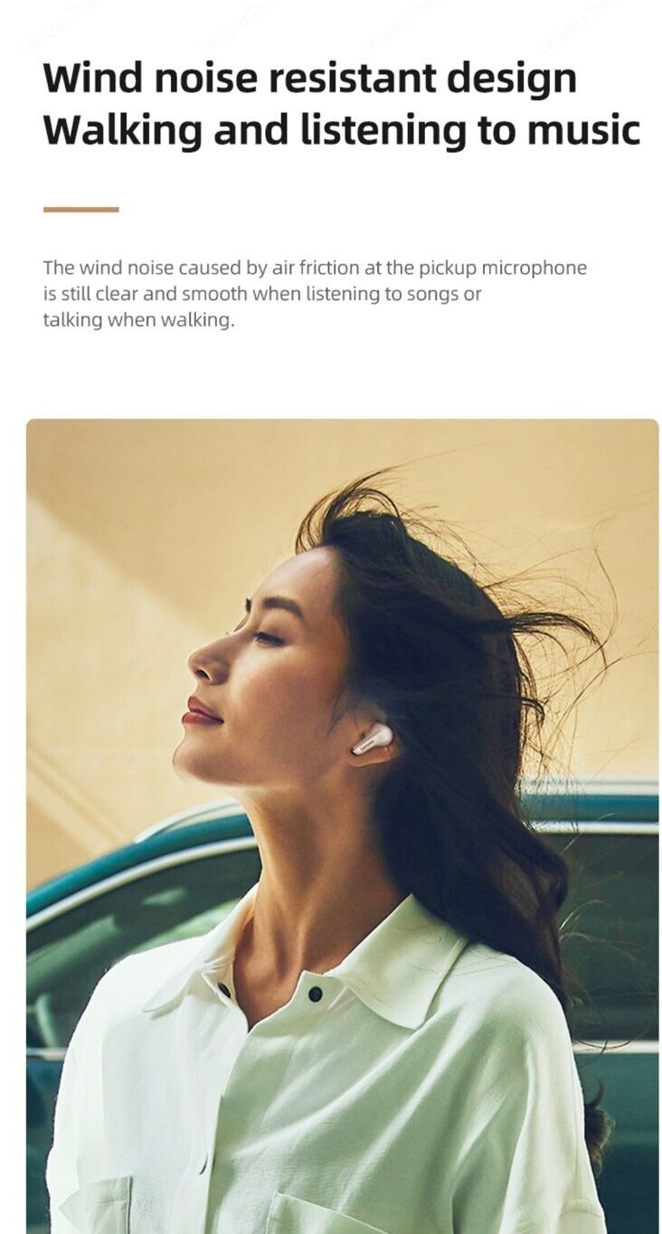 Lenovo Lp5 Wireless Bluetooth Earbuds Hi Fi Music With Mic Waterproof Quality
