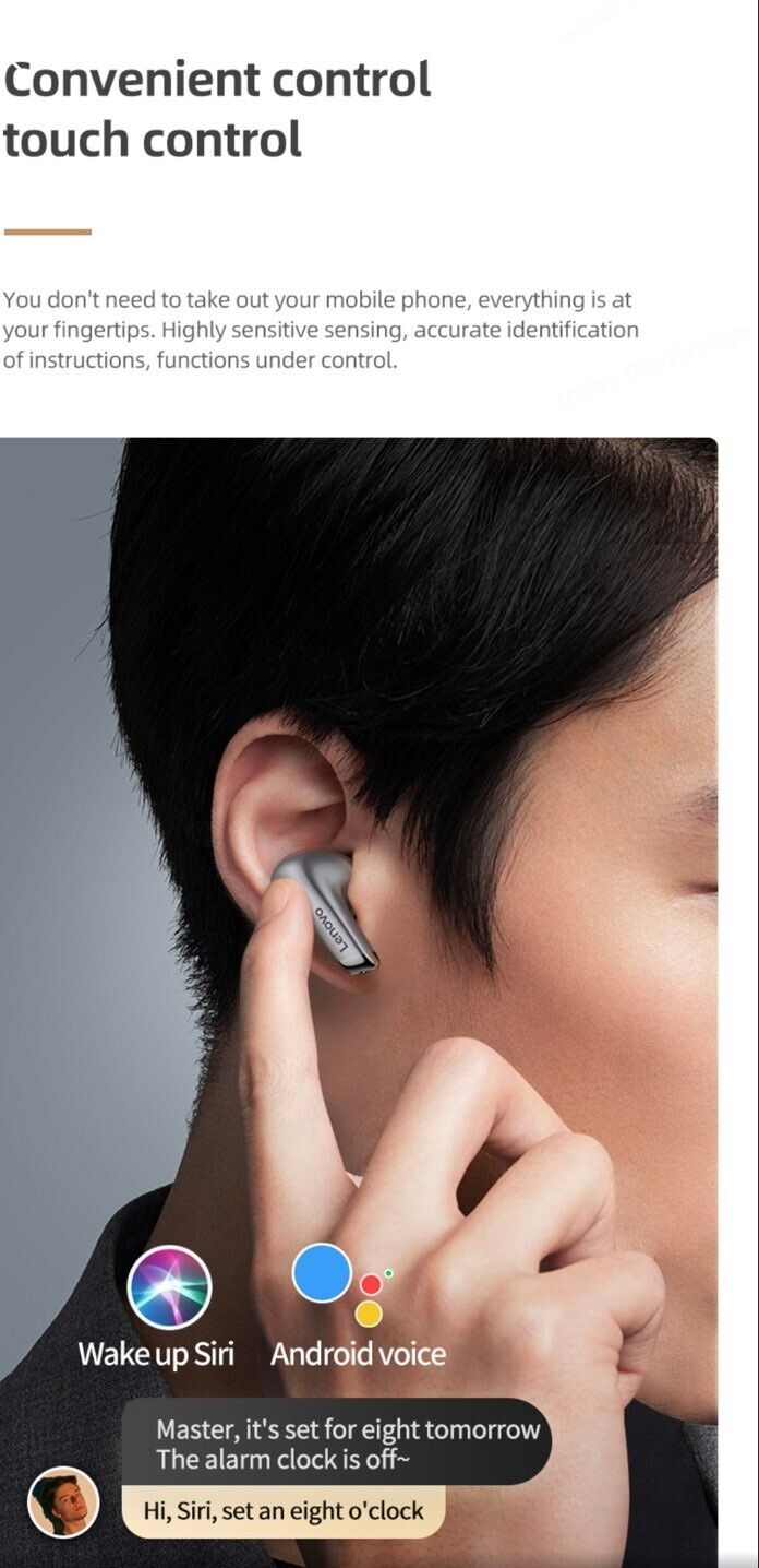 Lenovo Lp5 Wireless Bluetooth Earbuds Hi Fi Music With Mic Waterproof Quality