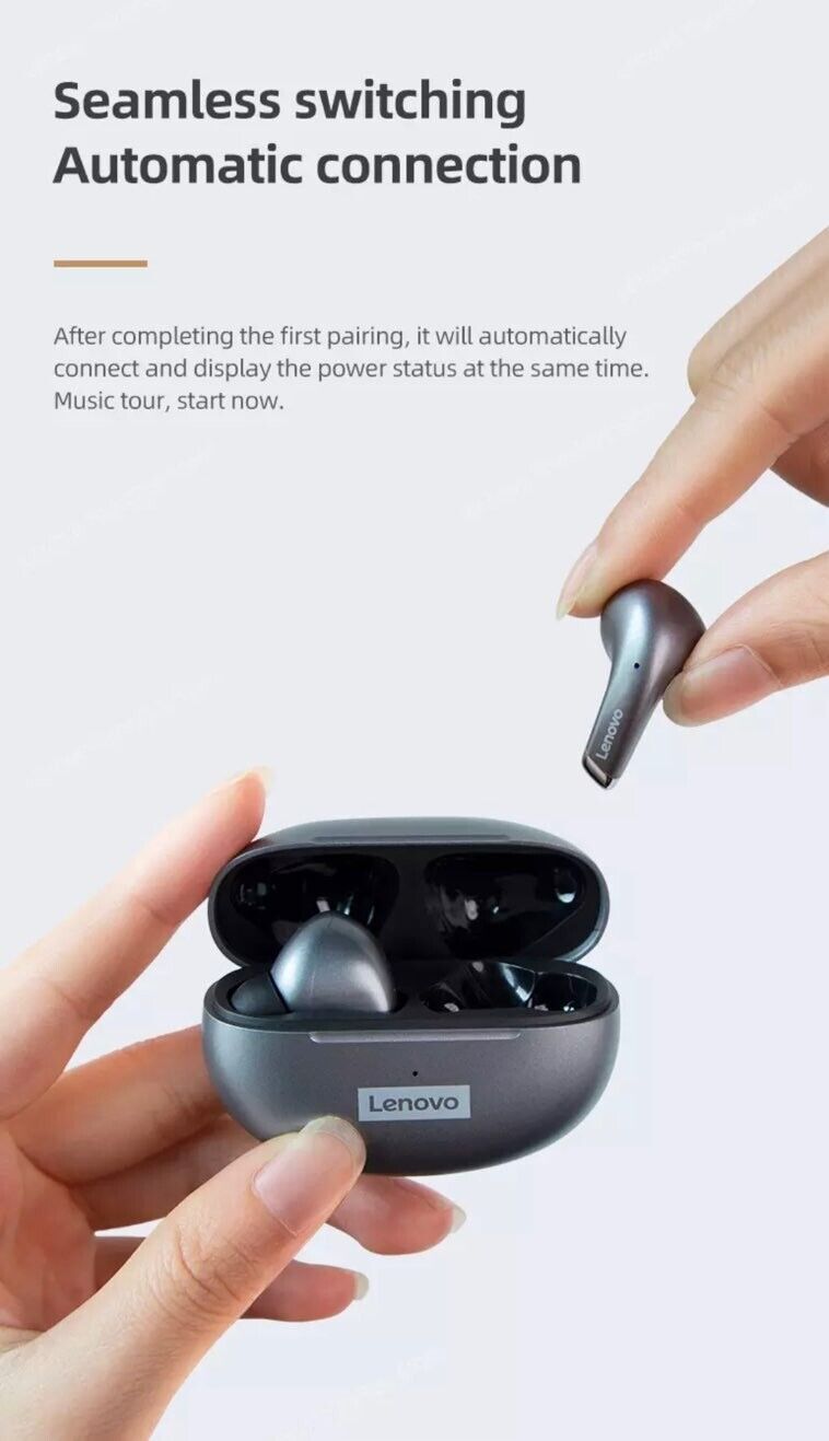 Lenovo Lp5 Wireless Bluetooth Earbuds Hi Fi Music With Mic Waterproof Quality