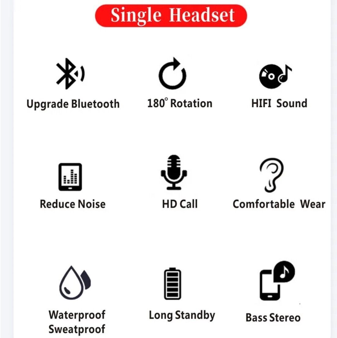 Original Lenovo HX106 Bluetooth Earphone Pro Ear Hook Wireless Bluetooth 5.0