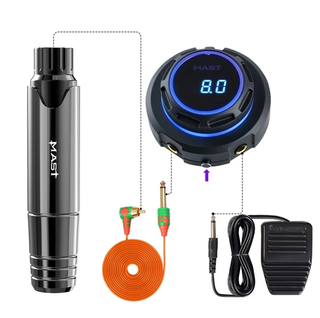 MAST P10 Professional Tattoo Permanent Make up Tattoo Machine Kit CompleteTattoo