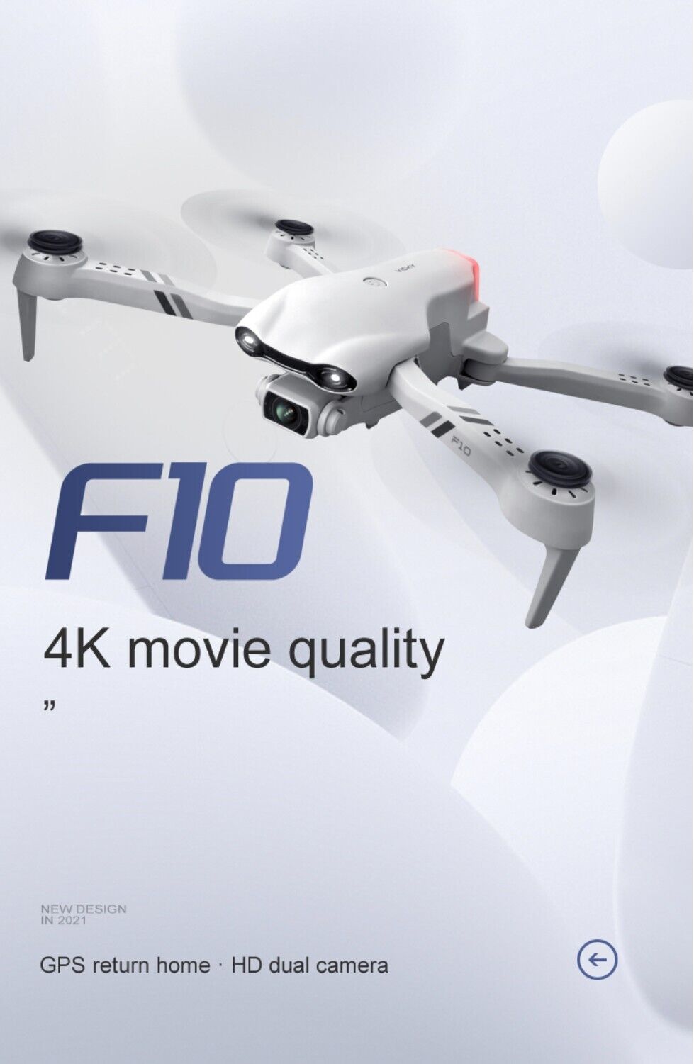 F10 Drone 6K HD Camera GPS 5G WIFI Wide Angle FPV Real Time Transmission