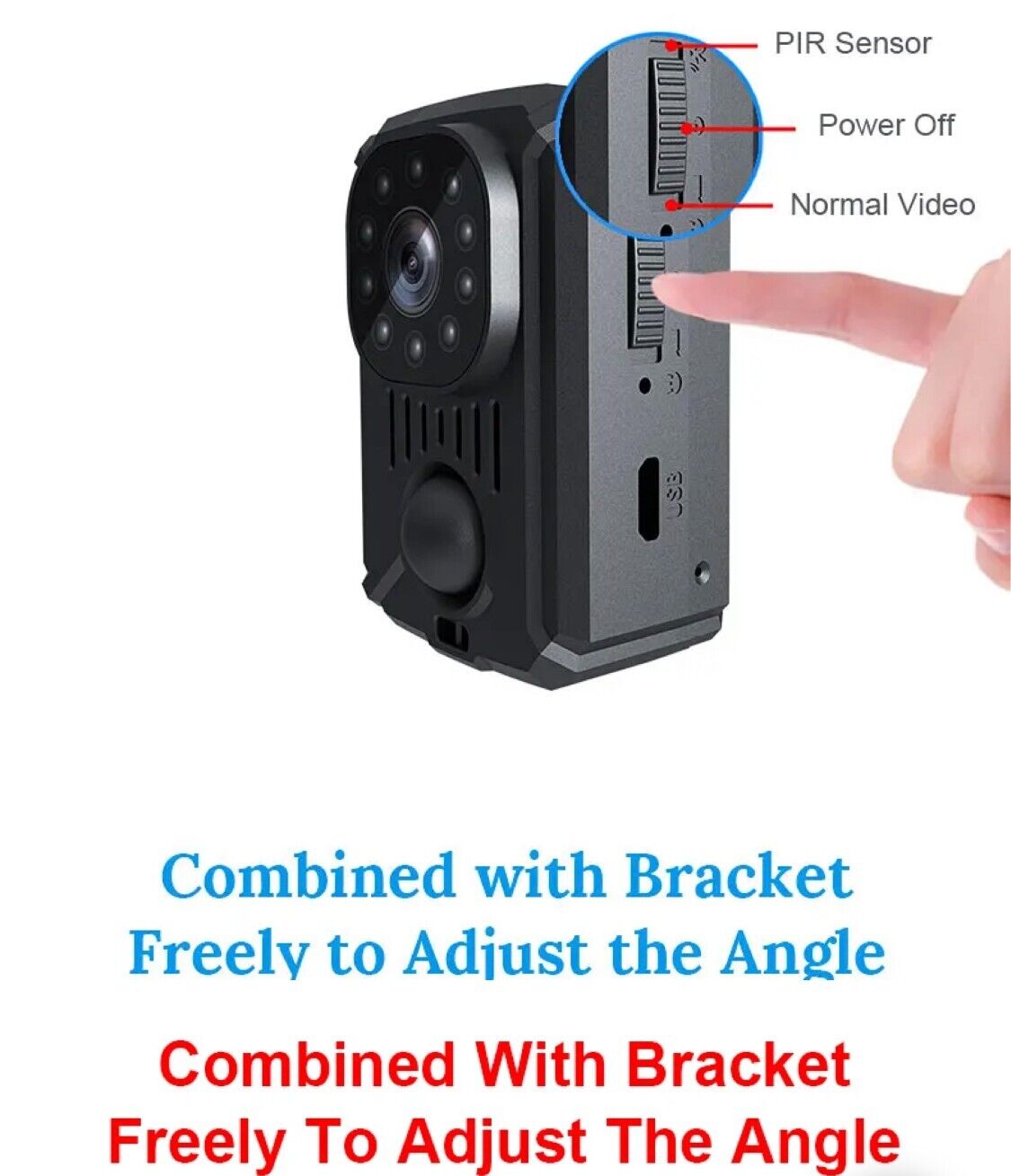MD31 Mini PIR Video Body Camera Back Clip Photography DV Smart Camera HD 1080P