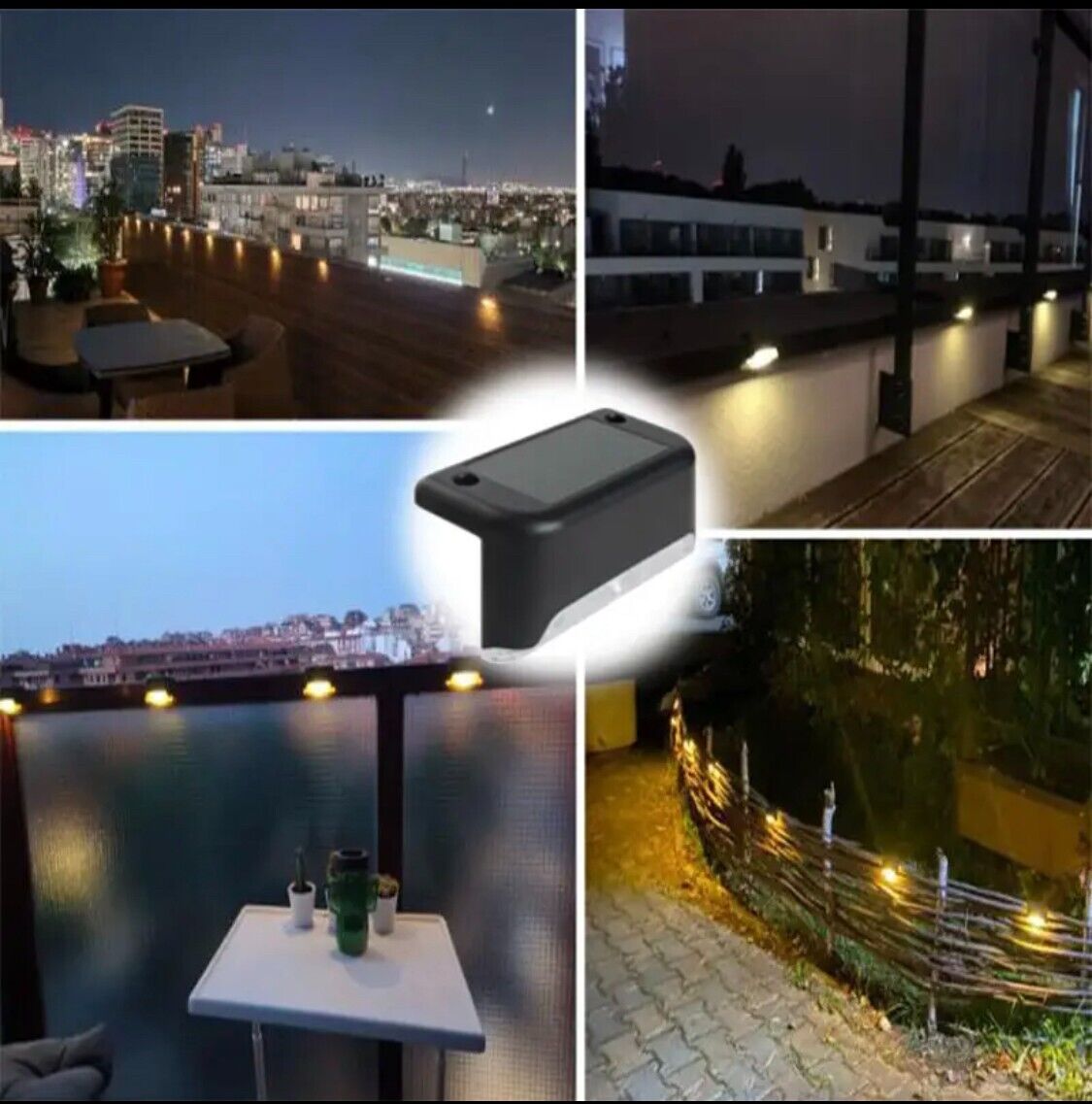 LED Solar Step Lamp Path Stair Outdoor Garden Lights Waterproof Balcony Light