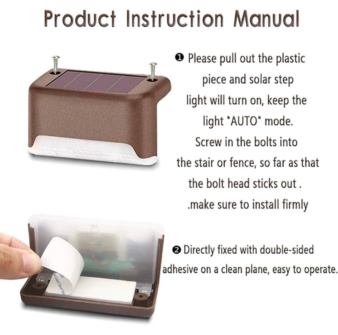 LED Solar Step Lamp Path Stair Outdoor Garden Lights Waterproof Balcony Light