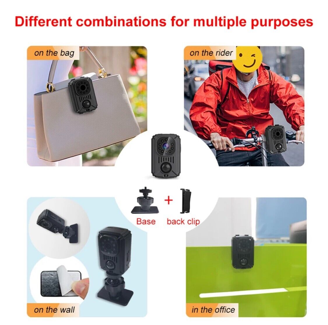 MD31 Mini PIR Video Body Camera Back Clip Photography DV Smart Camera HD 1080P