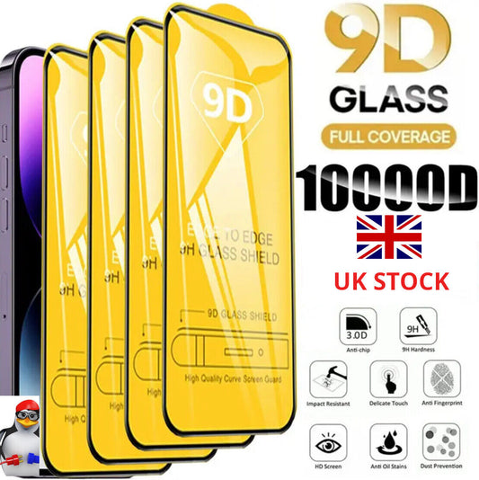 SCREEN PROTECTOR , TEMPERED GLASS 9D FOR IPHONE 12 13 14