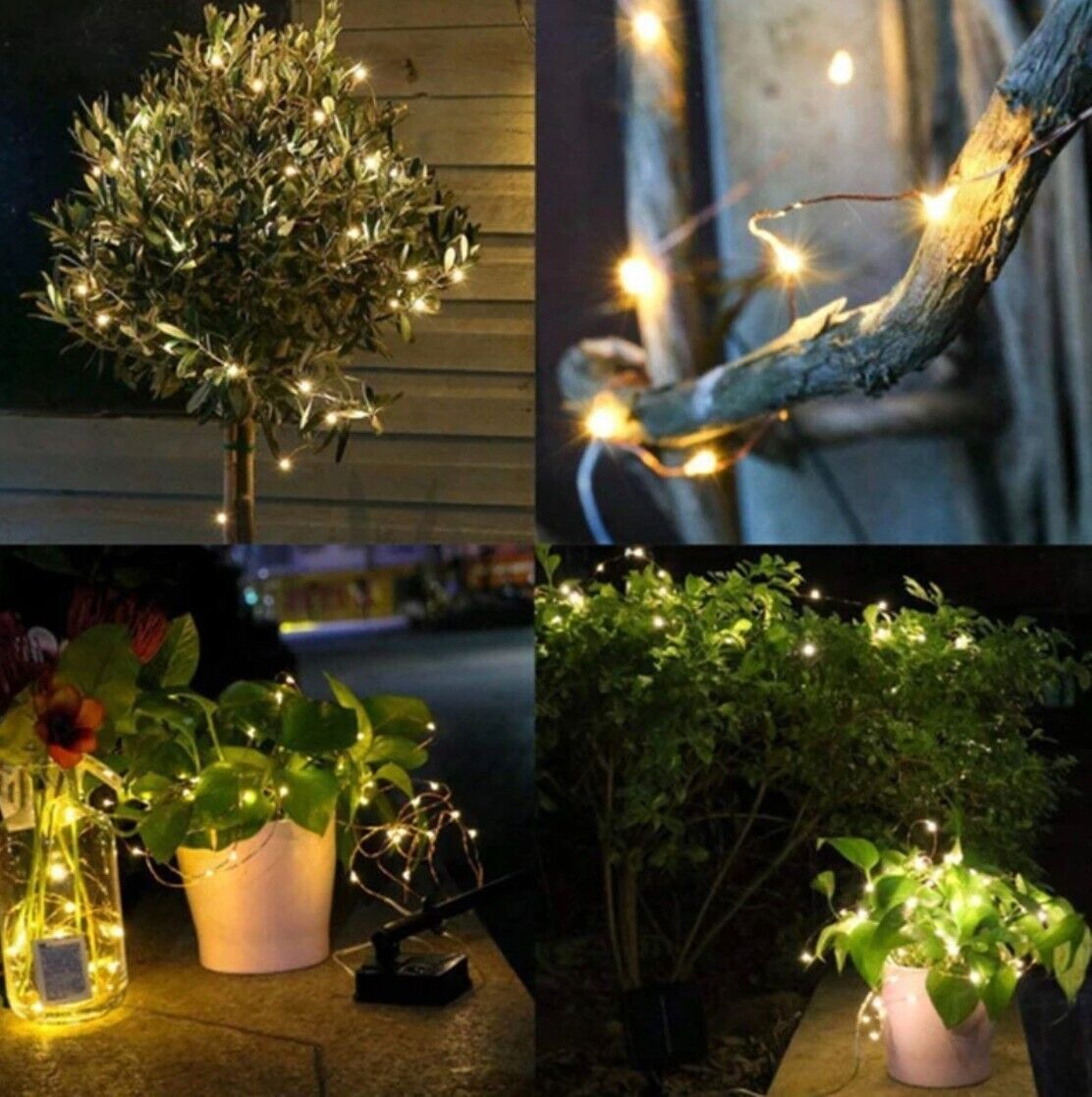 12/32m LED Solar Light Garland Outdoor Garden Fairy String Light Led Twinkle