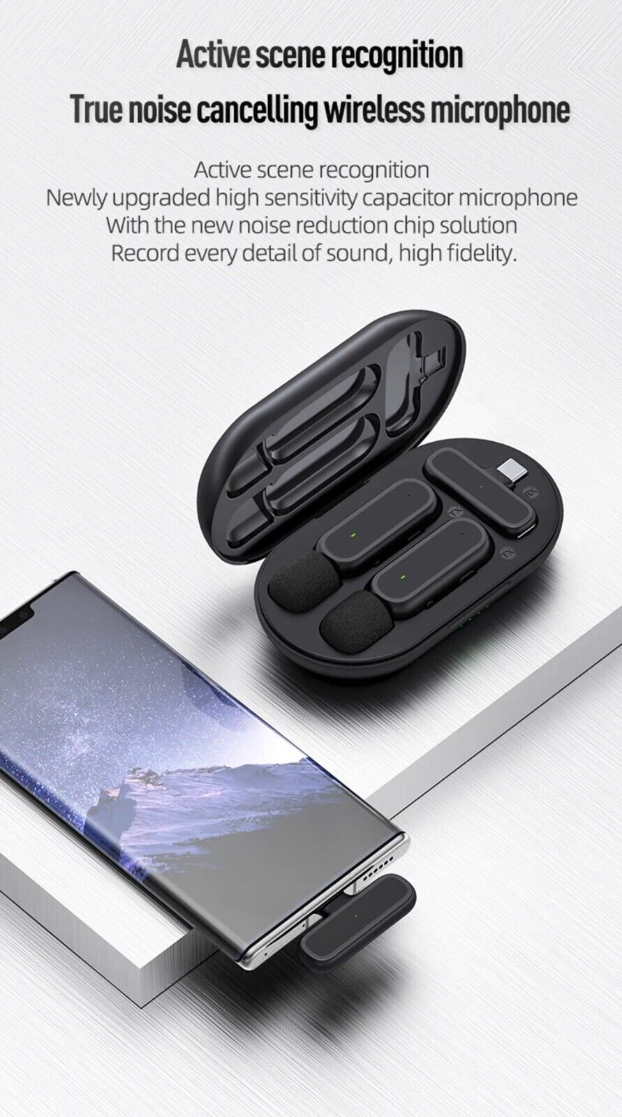 Wireless Lapel Microphone Micro Telephone For Mobile Cell Phone Android Iphone