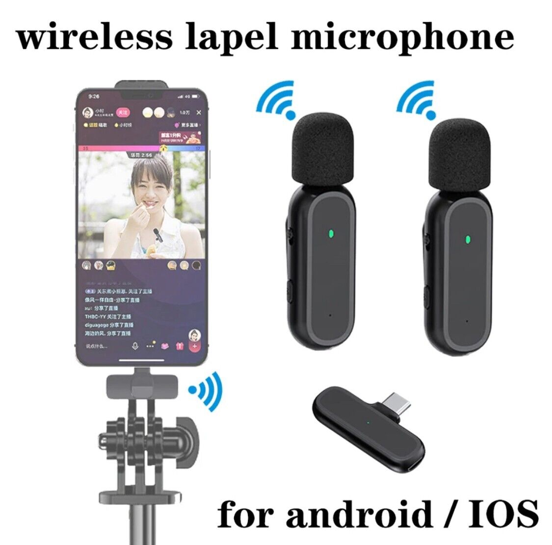 Wireless Lapel Microphone Micro Telephone For Mobile Cell Phone Android Iphone