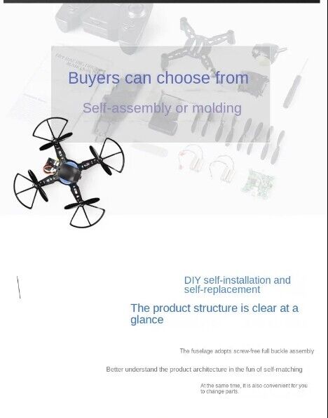 Mini YC 4k Camera DIY Assembled Four Axis Aircraft Combat Drone WIFI Aerial