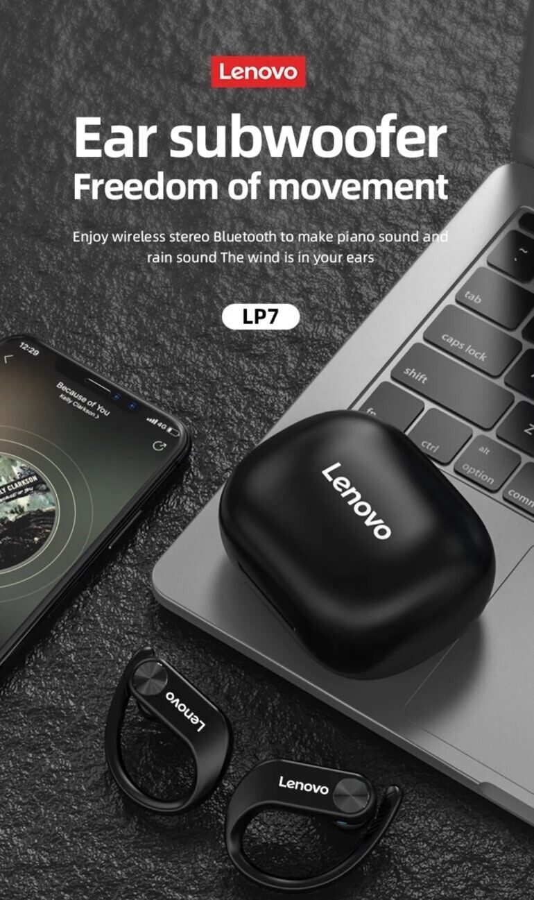 Lenovo LP7 TWS Wireless Headphones Bluetooth Earphones Waterproof 