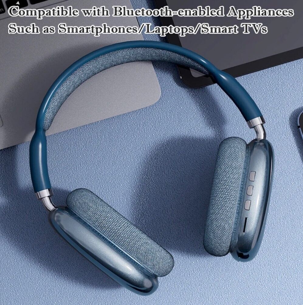 Wireless Headphones Bluetooth Physical Noise Reduction Headsets Stereo Sound