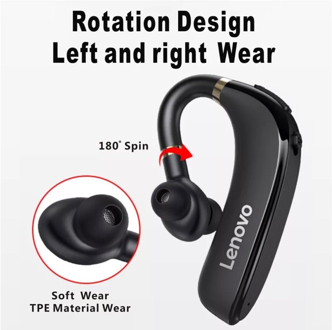 Original Lenovo HX106 Bluetooth Earphone Pro Ear Hook Wireless Bluetooth 5.0