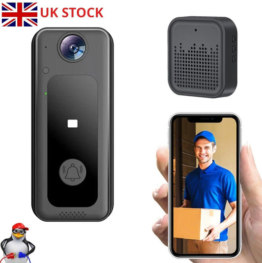 WIFI Doorbell Camera with 125° Wide Angle Night Vision Cloud Storage SD Card