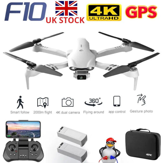 F10 Drone 6K HD Camera GPS 5G WIFI Wide Angle FPV Real Time Transmission