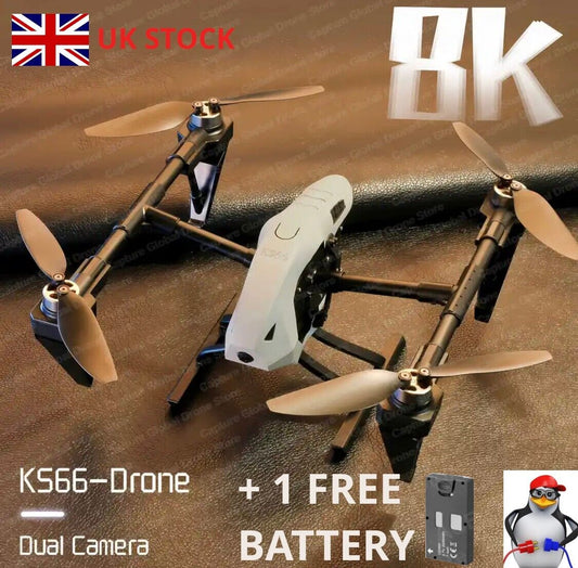Drone ALU KS66 Professinal 8K HD Dual Camera 5G WIFI Wide Angle  Brushle