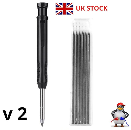 Solid Carpenter Mechanical Pencil With Sharpener Marking Pencil Scriber For Wood