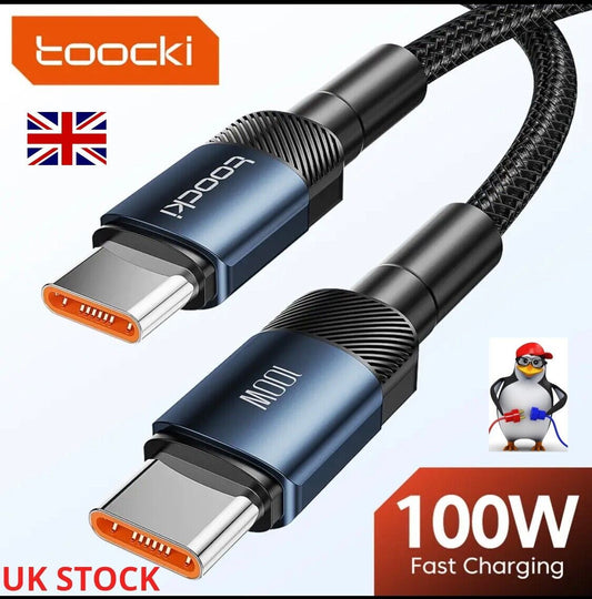 Type C to Type C Toocki Cable 100W PD Fast Charging Charger USB C to USB C 3M