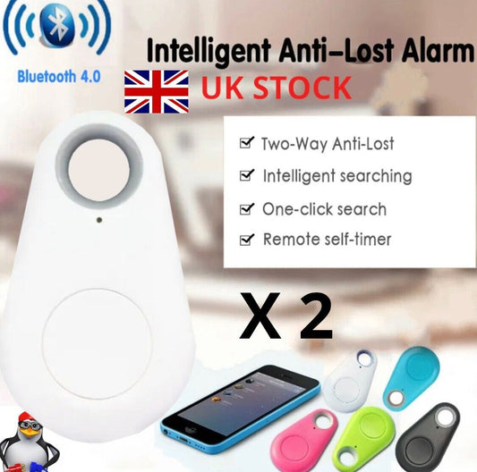 2 x Mini Smart Pets Wireless 4.0 Key Anti Lost Finder Tracker Alarm Gps Locator