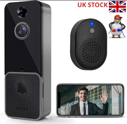 Wireless WiFi Video Doorbell Camera PIR Human Detection Cloud Storage Outdoor